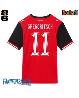 Austria Michael Gregoritsch #11 Tricou Fotbal Replică Mondial 2026 Barbati Acasa